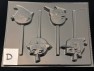 454sp Mad Space Birds Chocolate Candy Lollipop Mold FACTORY SECOND